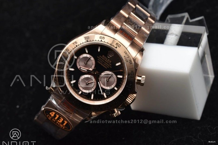 RG on Bracelet Best Dial RG 1:1 Edition QF 116505 Daytona Black SH4130 (Gain Weight) V3 0407